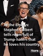 Stephen Colbert picked up another Emmy for hosting ''The Late Show'' on CBS, even though the show is being cancelled. Losing $40 million a year and requiring a staff of 200 can do that. Colbert's nightly ''comedy'' monologue in recent years is to continually criticize and make fun of Donald Trump, and hosting a wide range of Trump-hating celebrities. At the award show, Colbert told the audience he ''loves his country'', which obviously does not include respecting the office of the President.